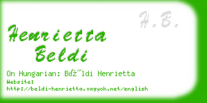 henrietta beldi business card